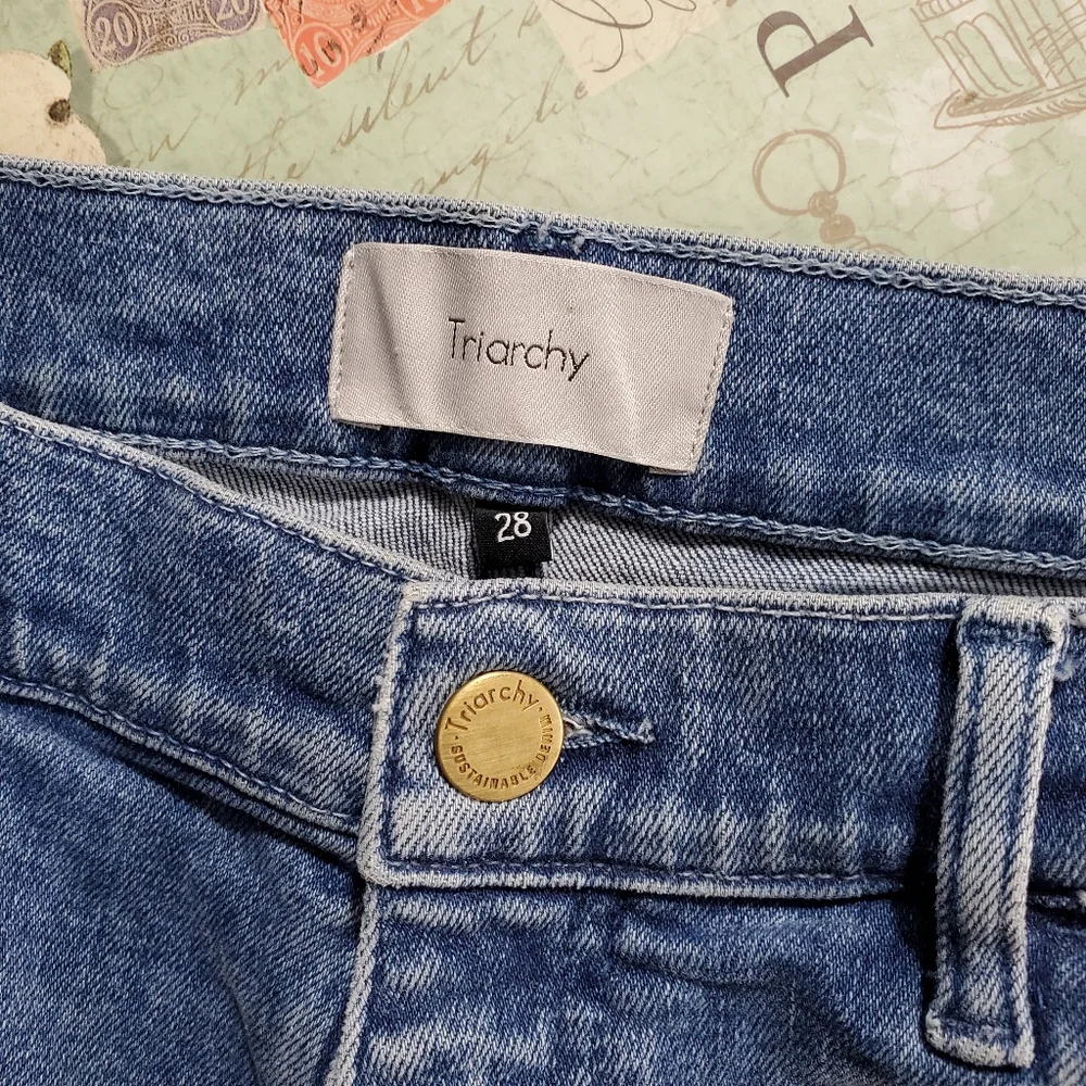 Triarchy High Rise Skinny Jeans in Light Blue Size 28 - Picture 6 of 7